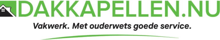Logo Dakkapellen.nu: Vakwerk. Met ouderwets goede service