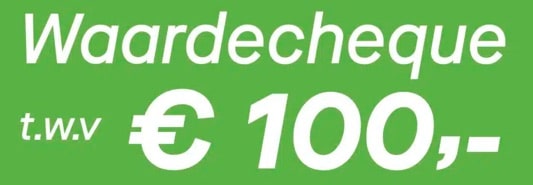 Waardecheque t.w.v. 100 euro
