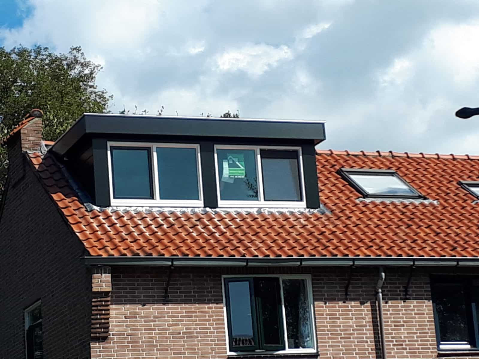 Kunststof met houtnerf  Dakkapel met plat dak – Alkmaar 3