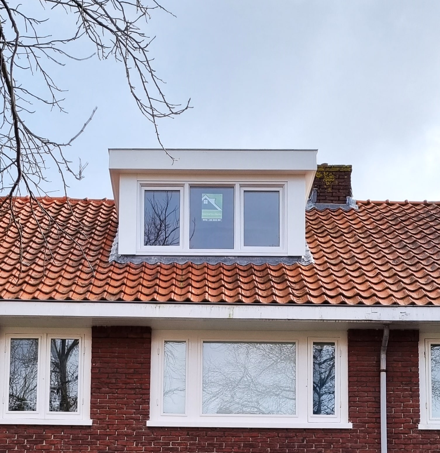Kunststof met houtnerf  Dakkapel met plat dak – Haarlem 3