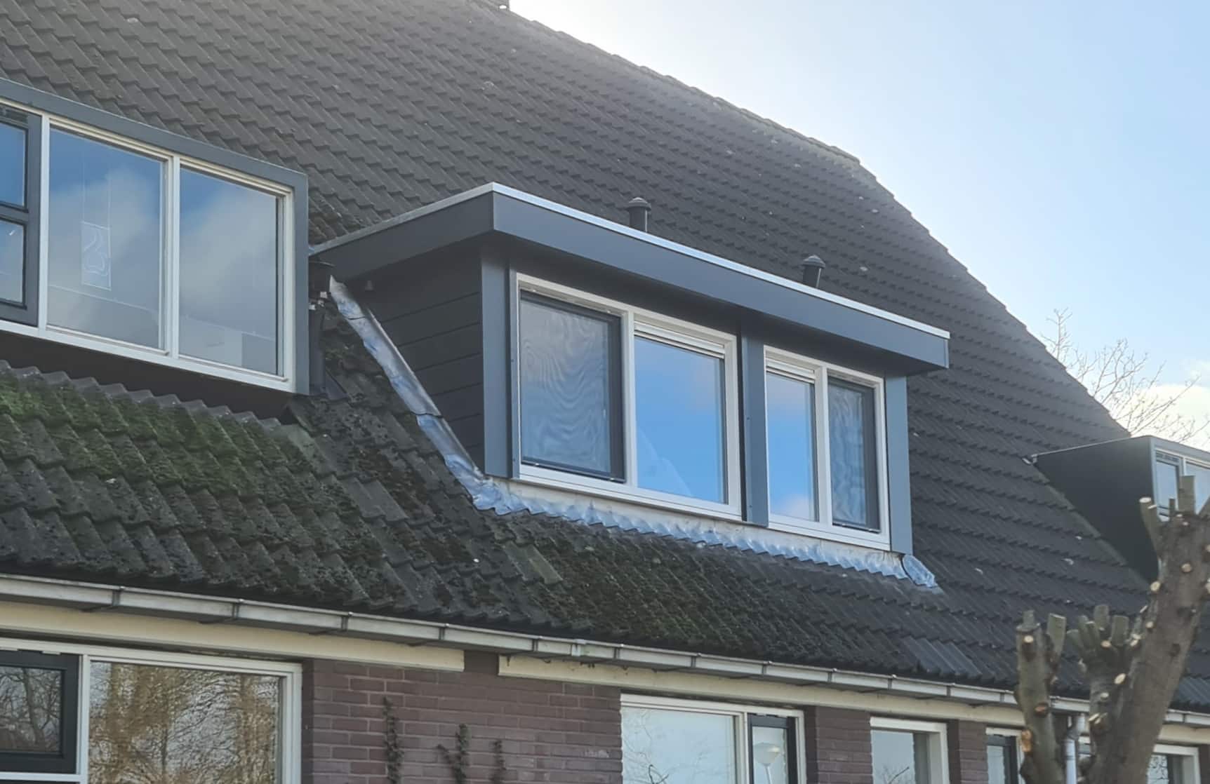 Kunststof met houtnerf  Dakkapel met plat dak – Alkmaar 3