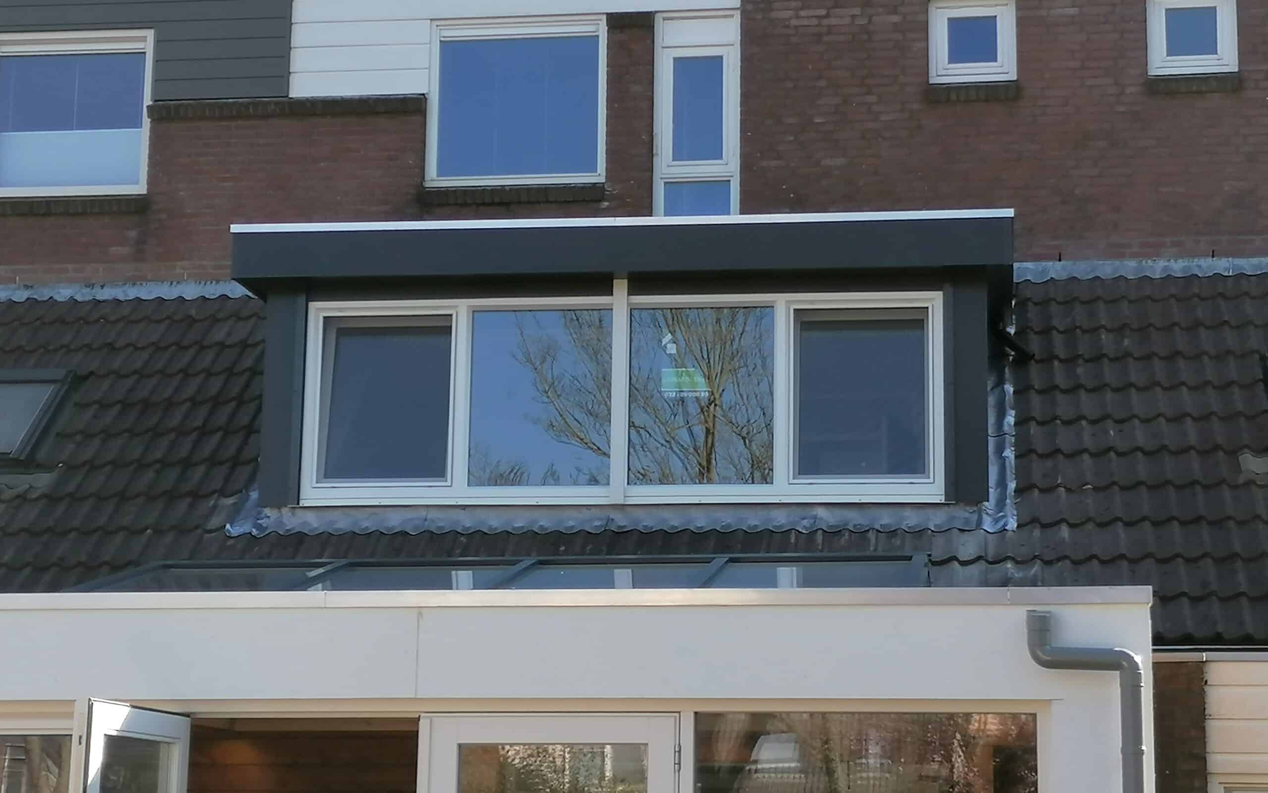 Kunststof met houtnerf  Dakkapel met plat dak – Heerhugowaard 3