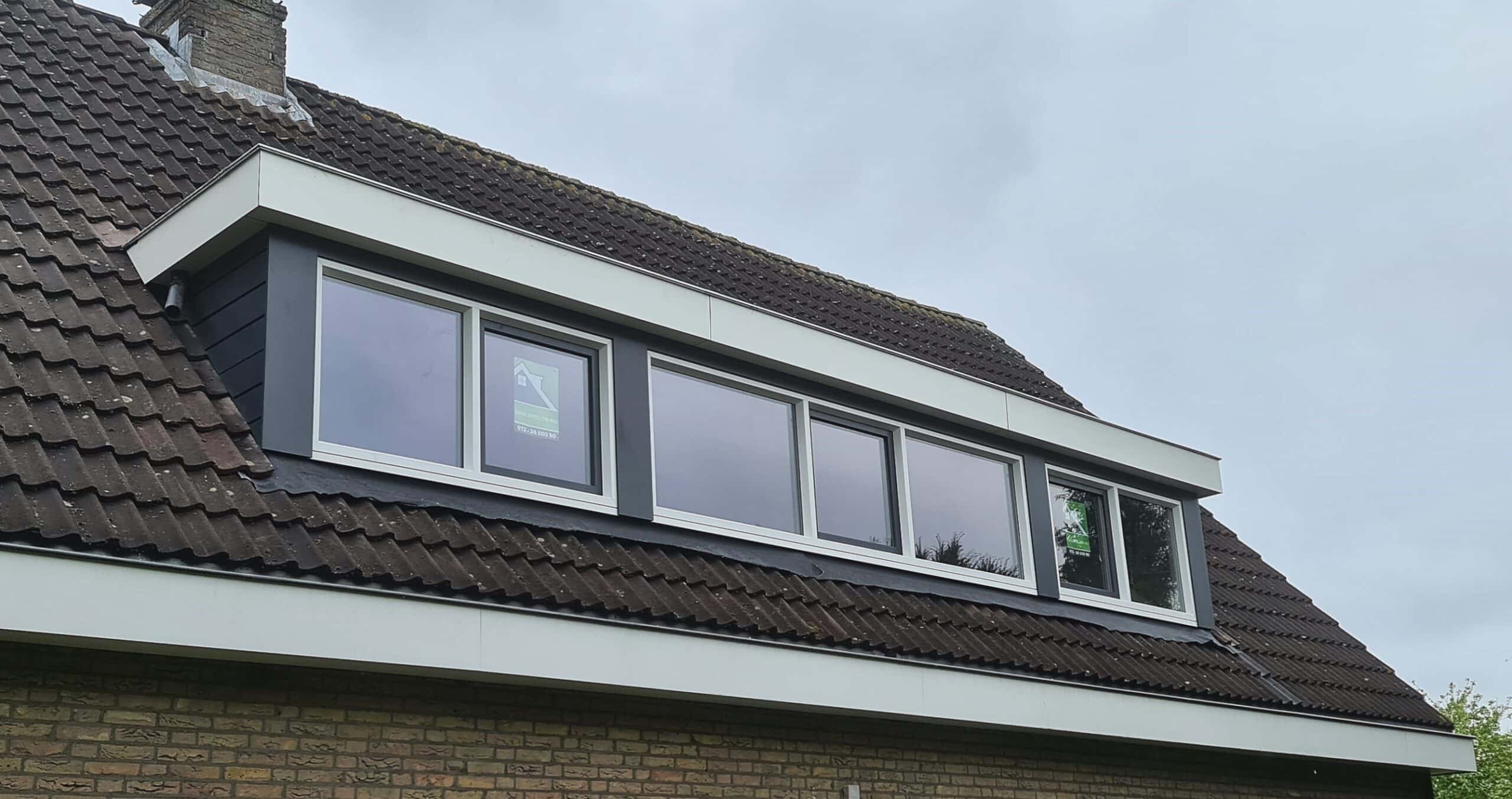 Kunststof met houtnerf  Dakkapel met plat dak – Zuid-Scharwoude 3
