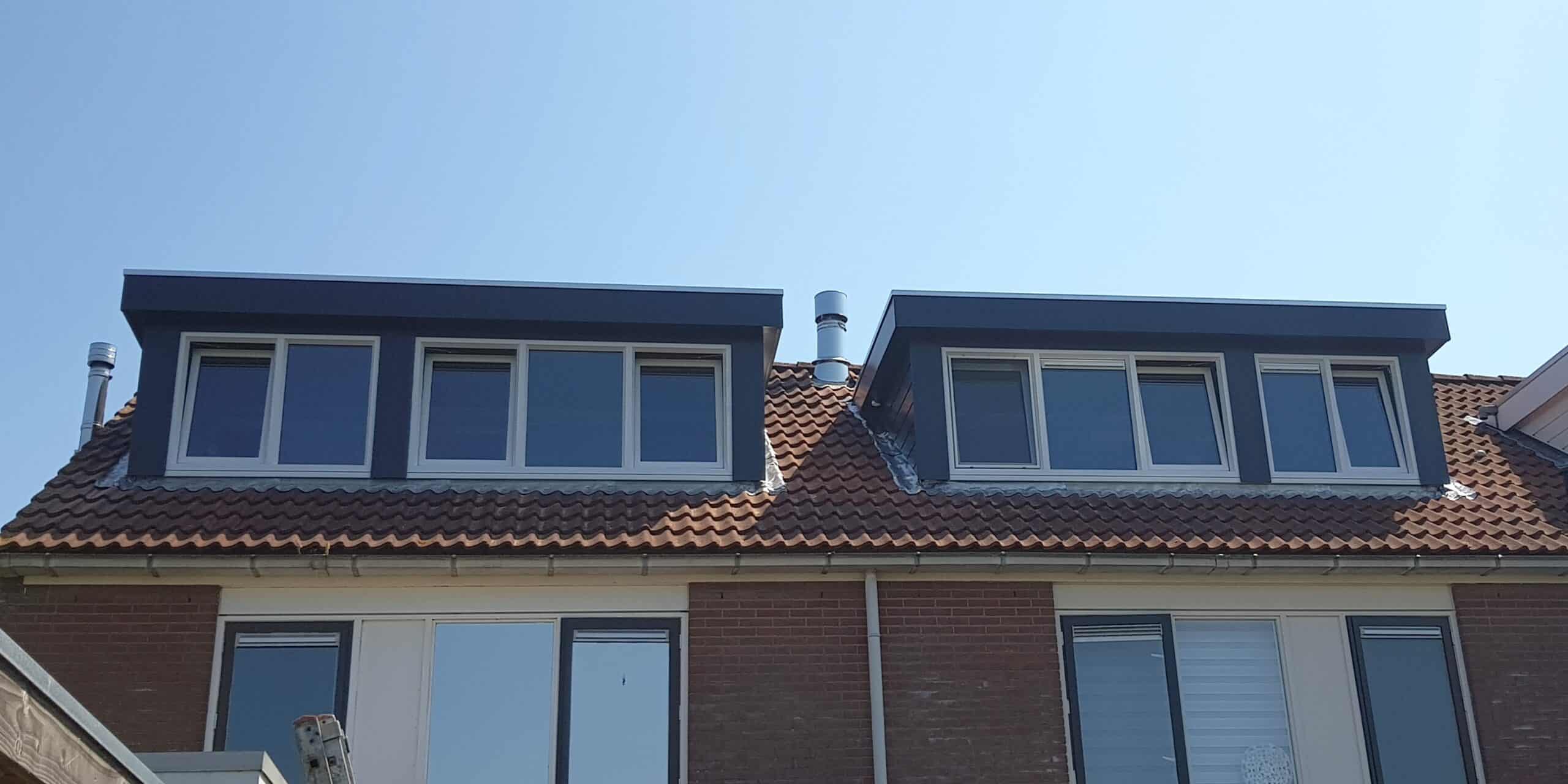 Kunststof met houtnerf  Dakkapel met plat dak – Wormer 4