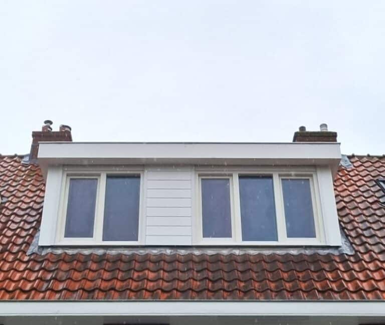 Kunststof met houtnerf  Dakkapel met plat dak – Alkmaar 5