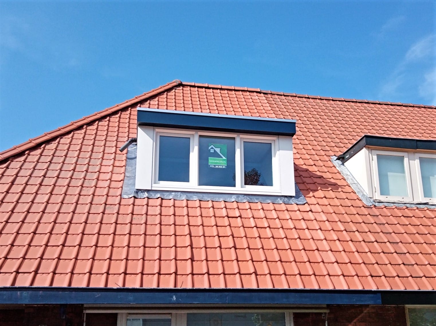 Kunststof met houtnerf  Dakkapel met plat dak – Hilversum 3