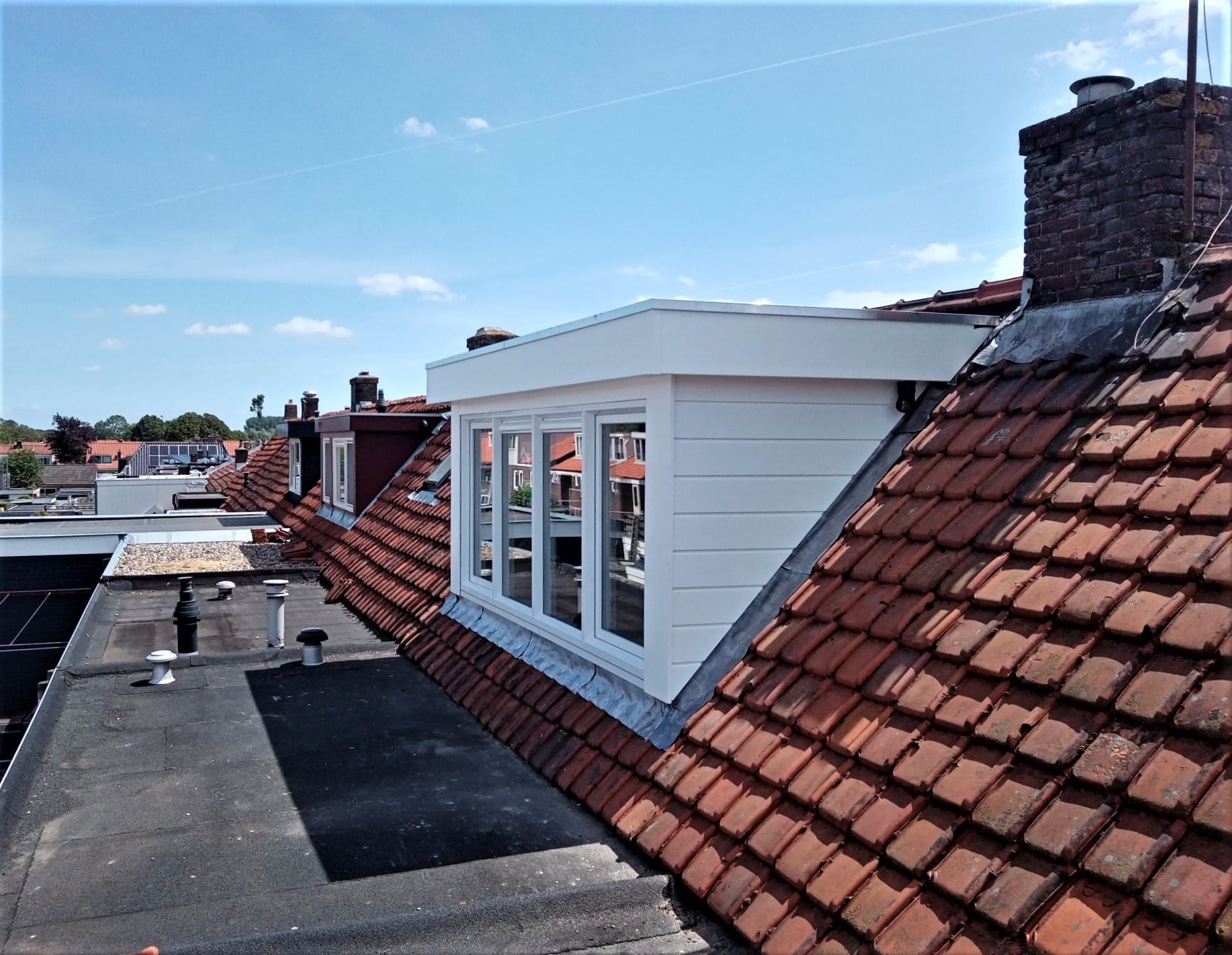 Kunststof met houtnerf  Dakkapel met plat dak – Hoorn 3