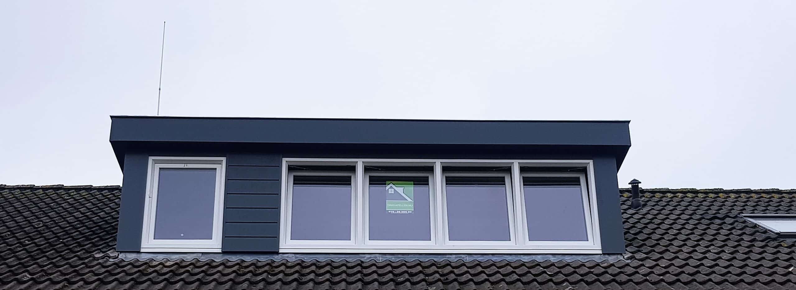 Kunststof met houtnerf  Dakkapel met plat dak – Alkmaar 3