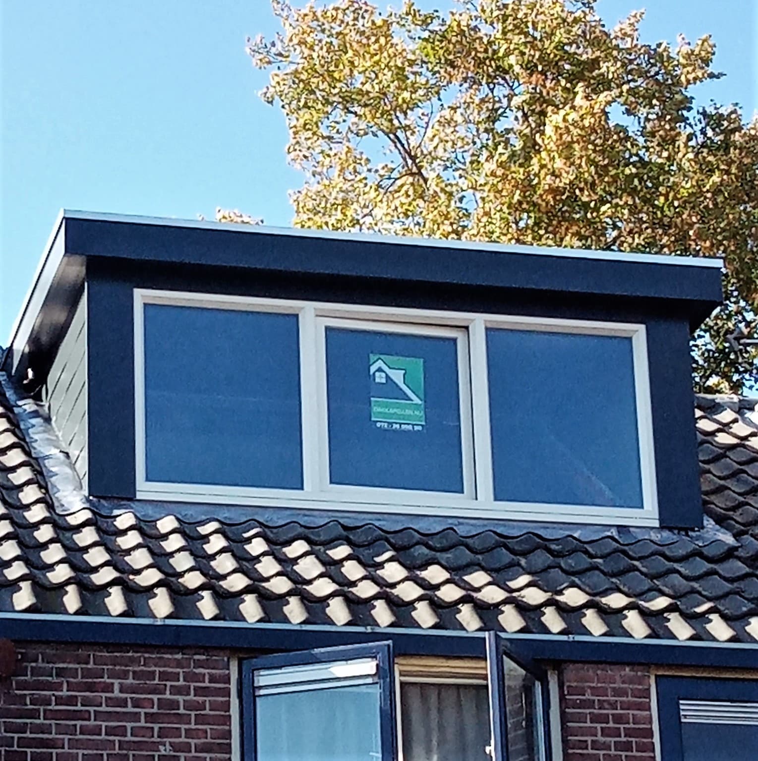 Kunststof met houtnerf  Dakkapel met plat dak – Gouda 3