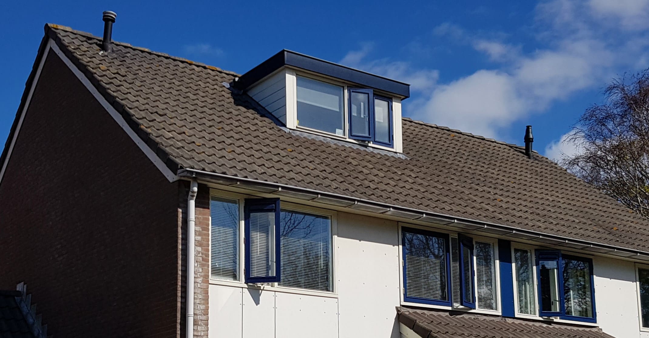 Kunststof met houtnerf  Dakkapel met plat dak – Heemskerk 3