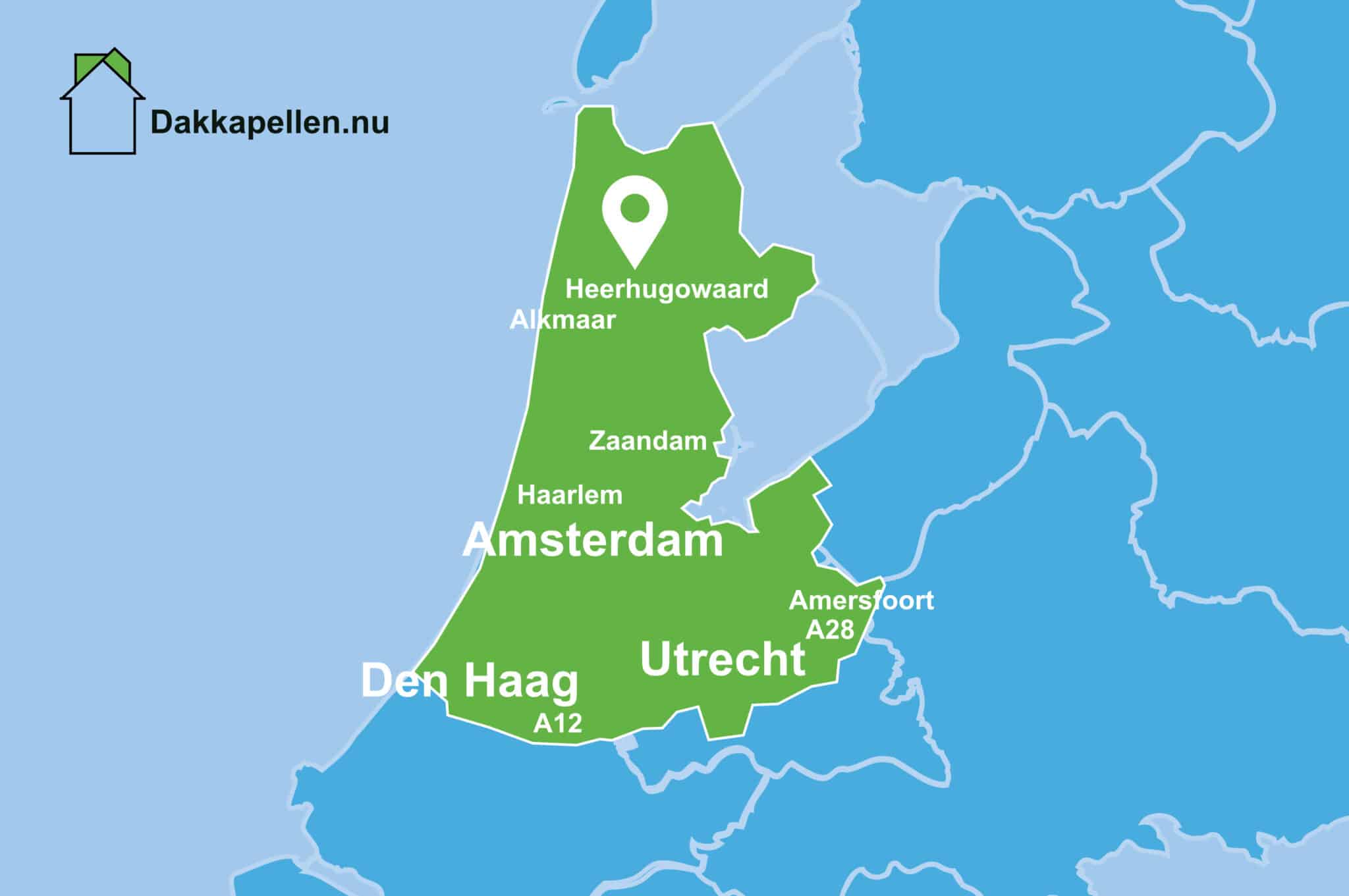 Dakkapellen.nu werkgebied Noord-Holland