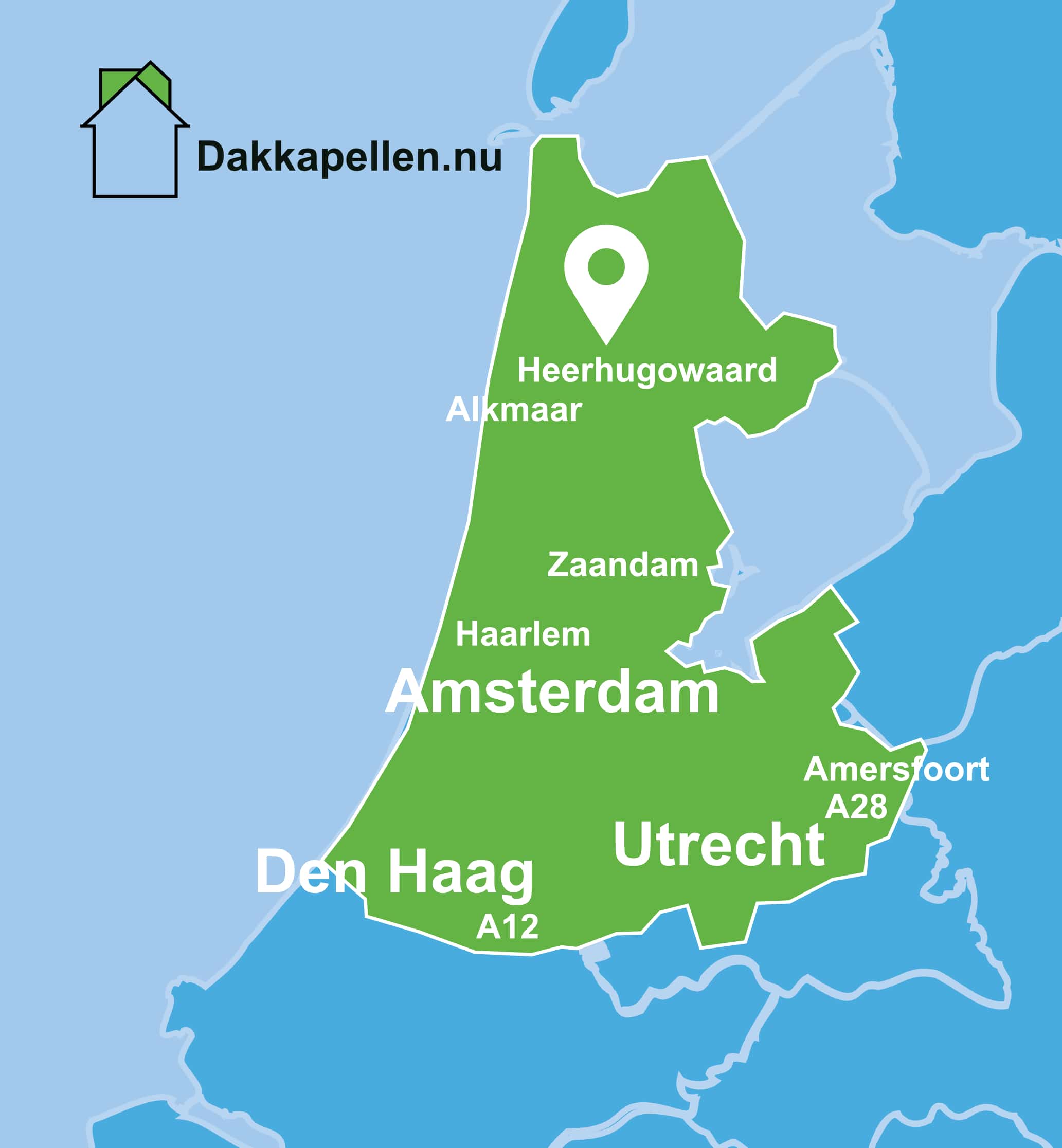Dakkapellen.nu werkgebied
