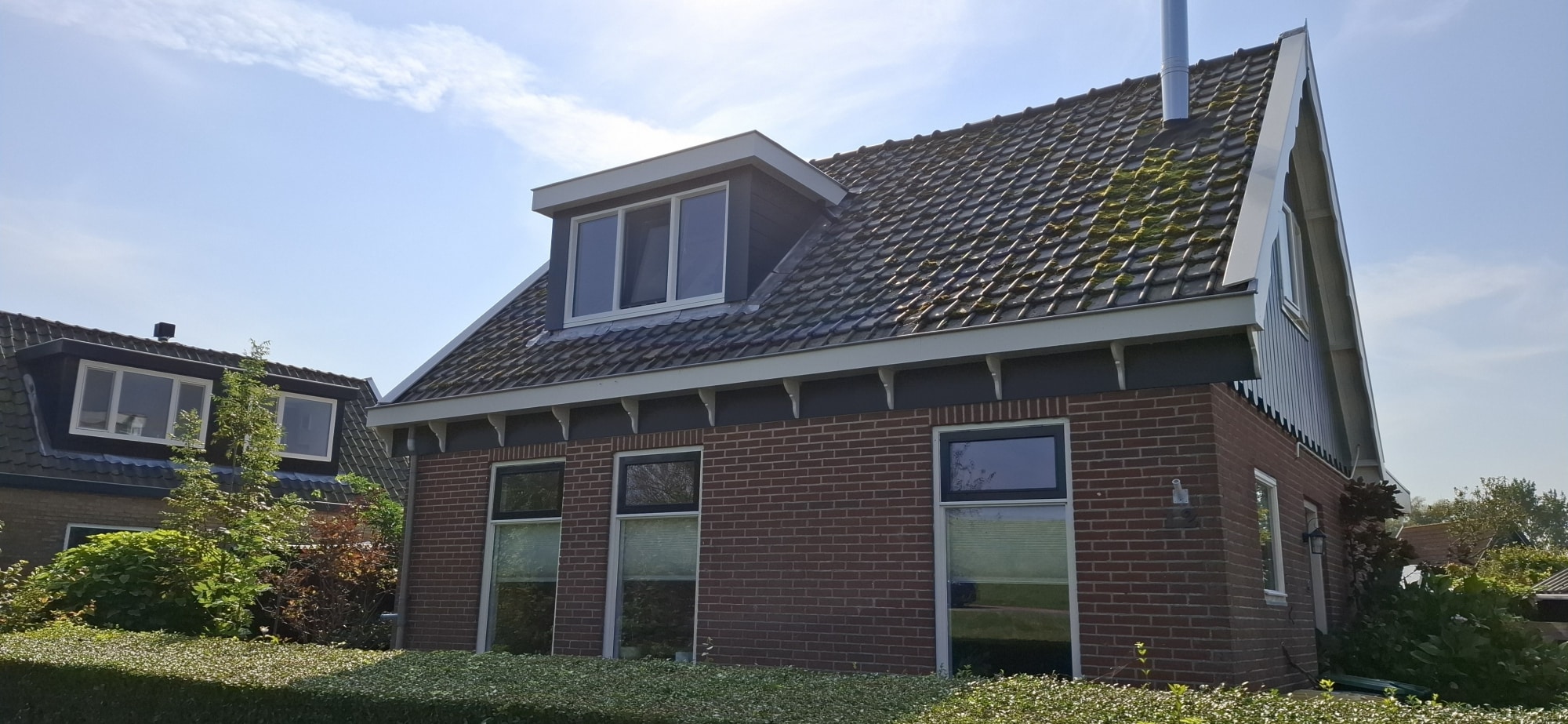 Kunststof met houtnerf  Dakkapel met plat dak – Anna Paulowna 2