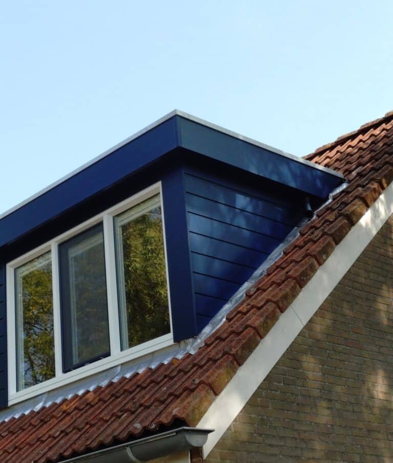 Kunststof met houtnerf  Dakkapel met plat dak – Driehuis NH 2