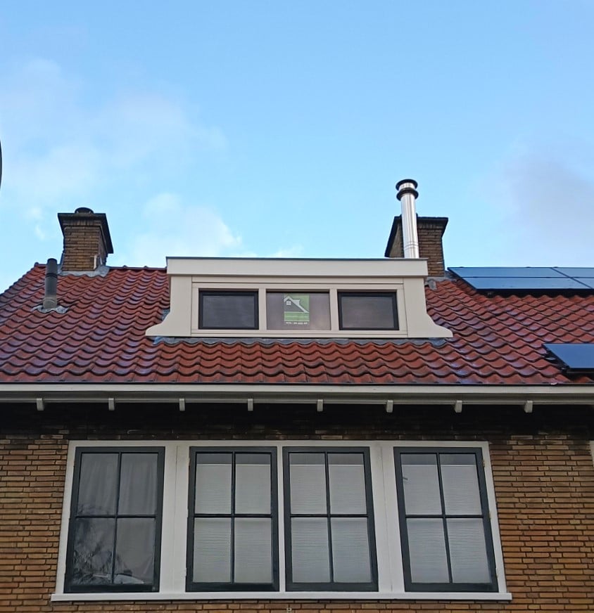Kunststof met houtnerf  Dakkapel met plat dak – Haarlem 3