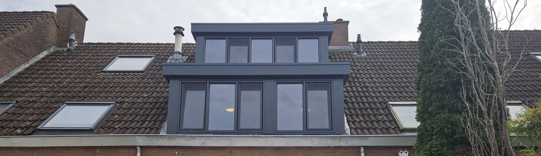 Voorbeeld project met een dubbel dakkapel boven elkaar